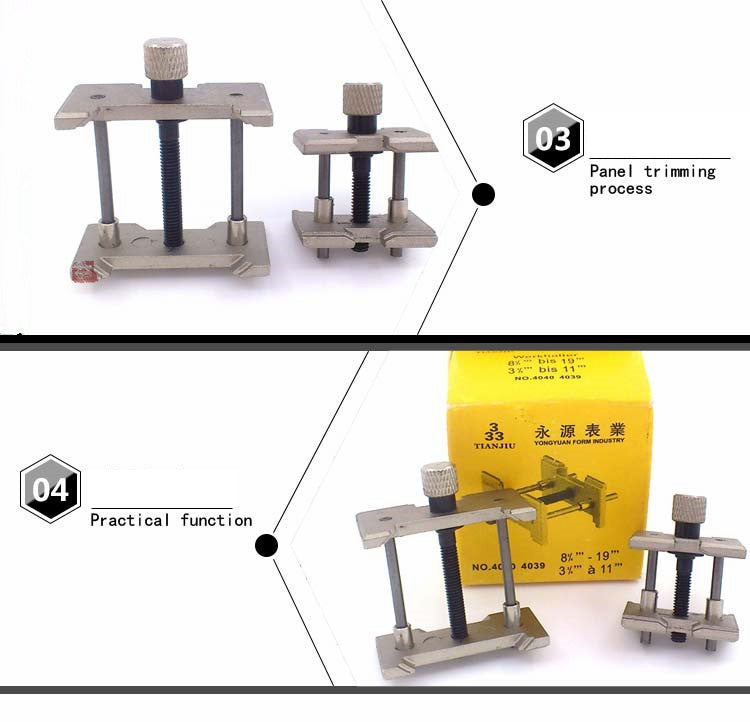 2 Pieces Steel Watch Movement Holder Set