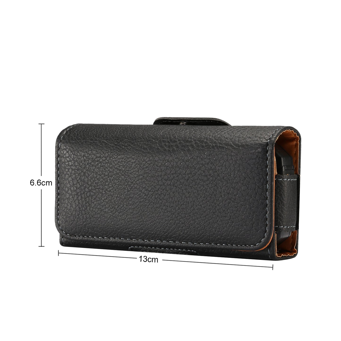 Horizontal Lychee Leather Holster Case with Belt Clip for iPhone SE / Nokia 215 / Gionee W909, Size: 13 x 6.6 x 2.2CM