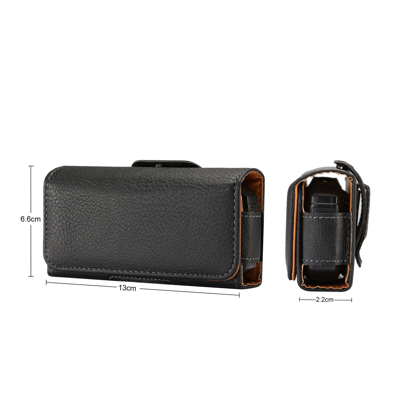 Horizontal Lychee Leather Holster Case with Belt Clip for iPhone SE / Nokia 215 / Gionee W909, Size: 13 x 6.6 x 2.2CM