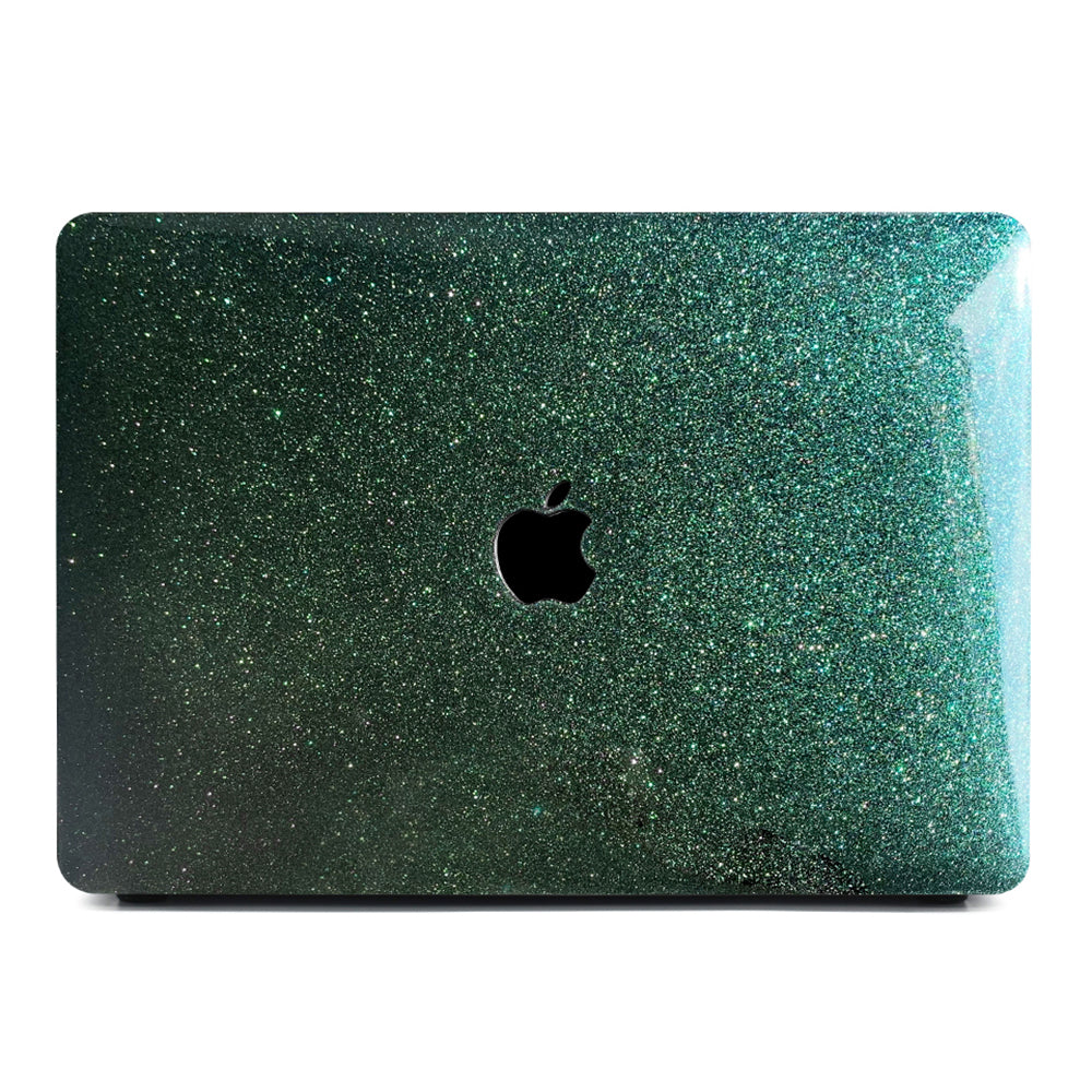 Ultra-thin Glittery Surface Hard PC Protective Laptop Case Notebook Cover for Macbook Air 13.3 inch A1369/A1466 (2012) - Green