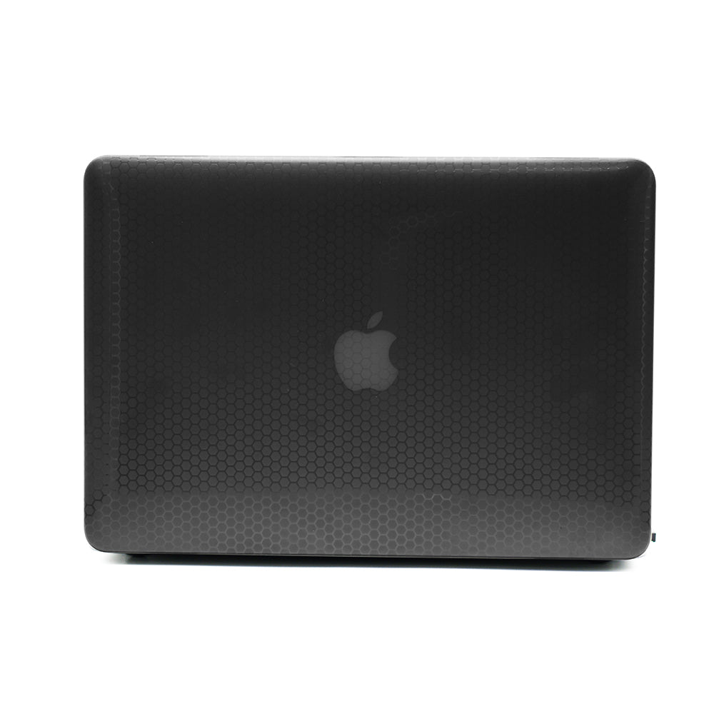 Ultra-thin Honeycomb Texture Laptop Case Hard PC Notebook Shell Cover for MacBook Pro 13-inch A1708/A1706/A1989/A2159/A2251/A2289/A2338 - Black