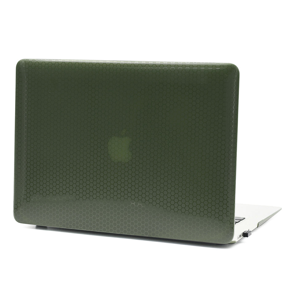 Ultra-thin Honeycomb Texture Laptop Case Hard PC Notebook Shell Cover for MacBook Pro 13-inch A1708/A1706/A1989/A2159/A2251/A2289/A2338 - Green
