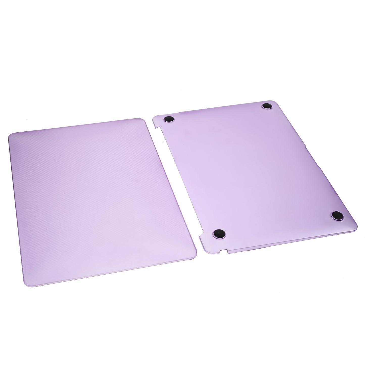 Carbon Fiber Texture Front and Back PC Laptop Protector Case for MacBook Air 13.3-inch with Retina Display A2179 (2020)/A1932/A2337 - Purple