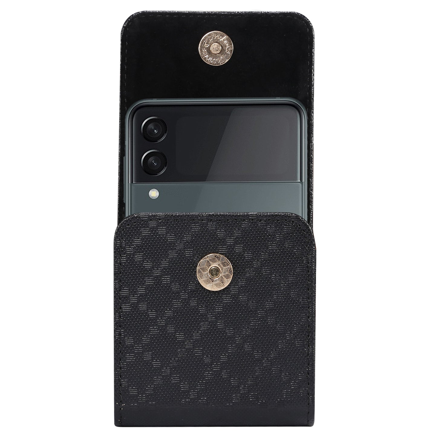 Grid Pattern Microfiber Leather Vertical Flip Cellphone Belt Loop Holster Case Belt Waist Bag for Samsung Galaxy Z Flip / Galaxy Z Flip3 5G / Motorola Razr 5G