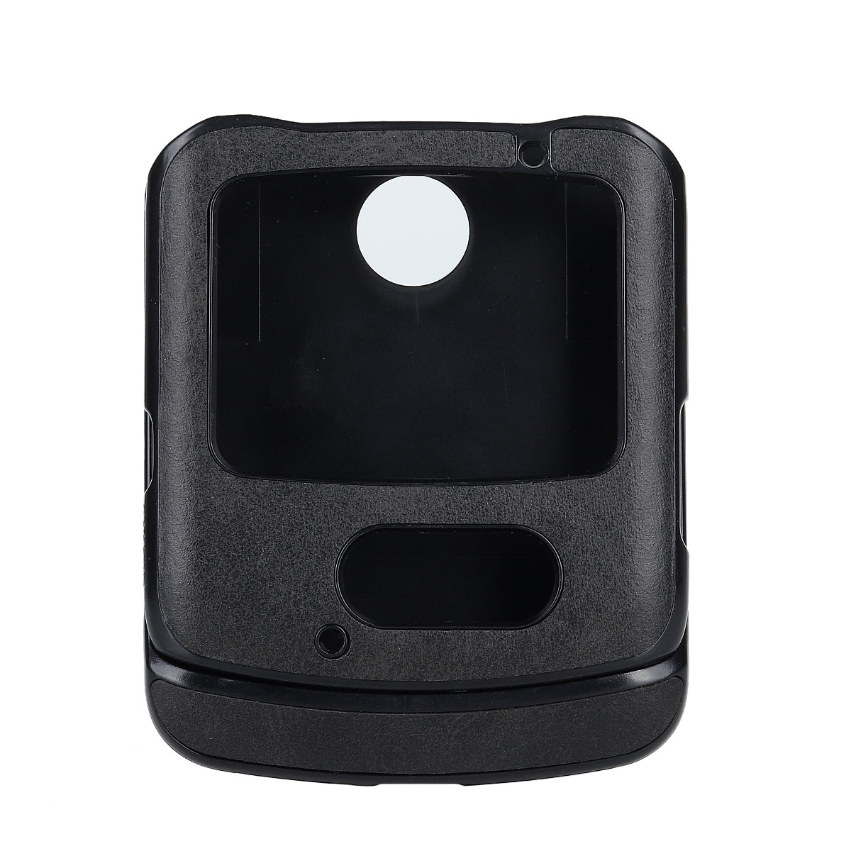 Leather Coated PC Phone Case for Motorola Razr 5G - Black