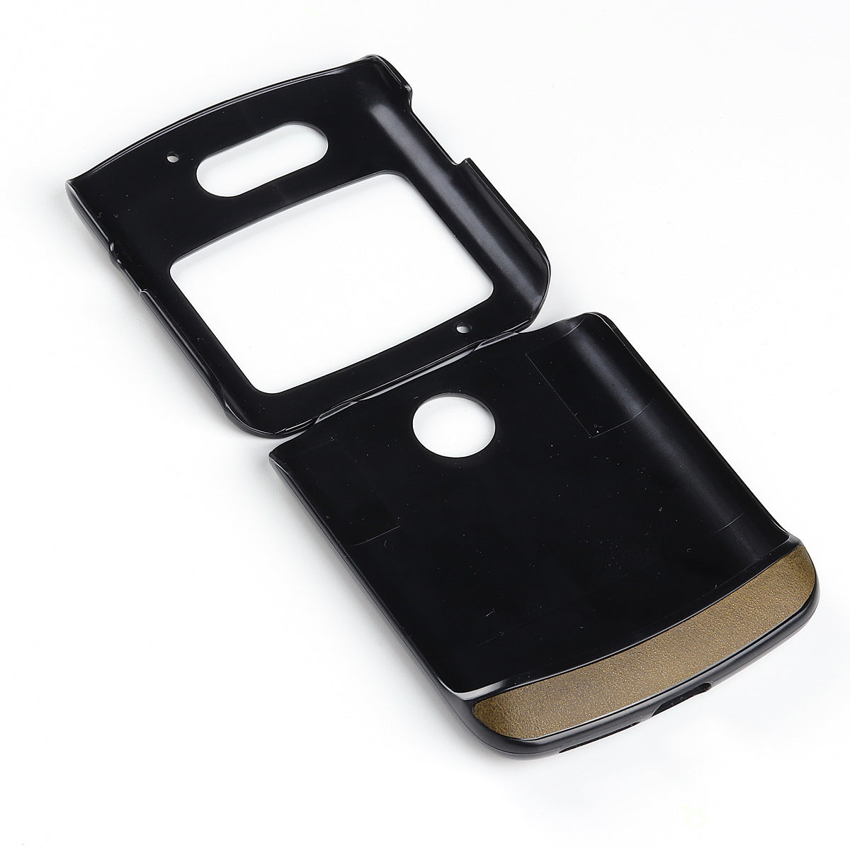 Leather Coated PC Phone Case for Motorola Razr 5G - Green