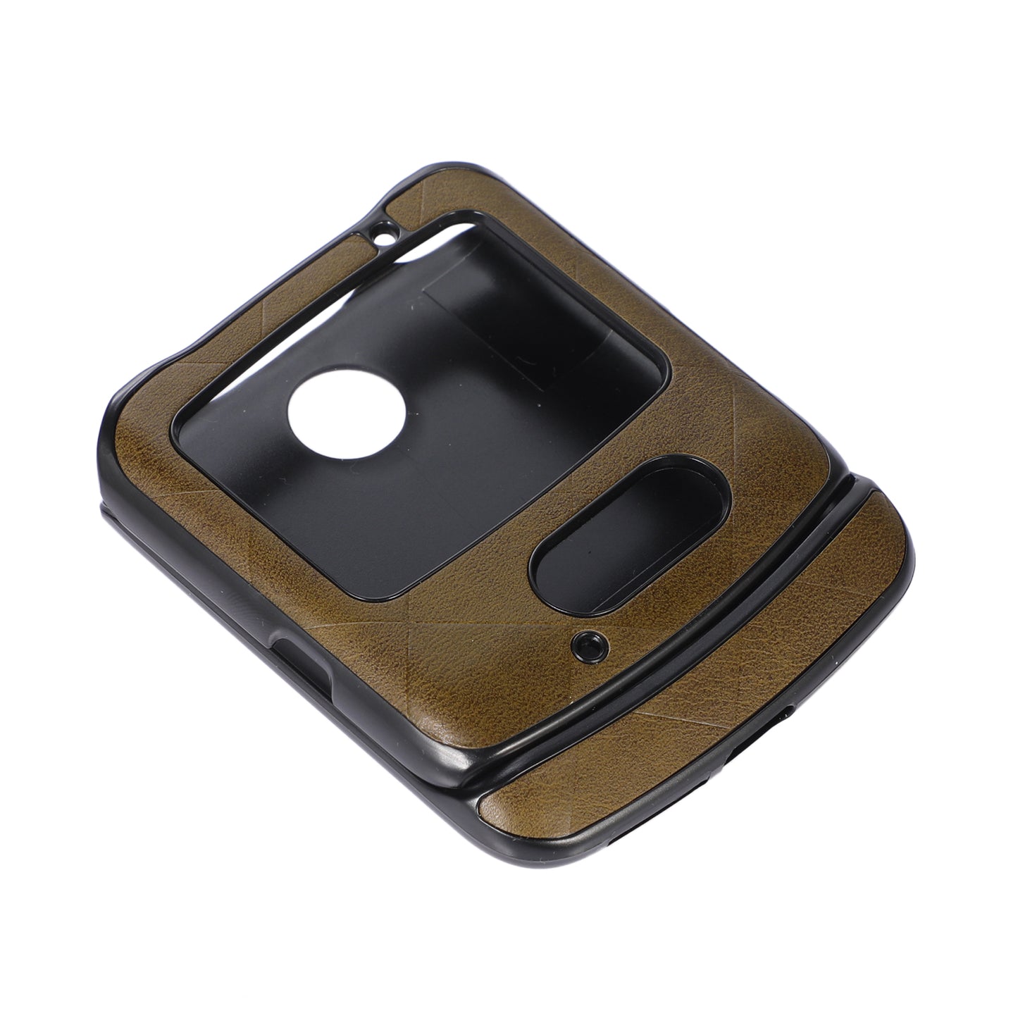 Uniqkart for Motorola Razr 5G Grid Texture PU Leather Coated Phone Case Hard PC + Soft TPU Protective Cover - Green