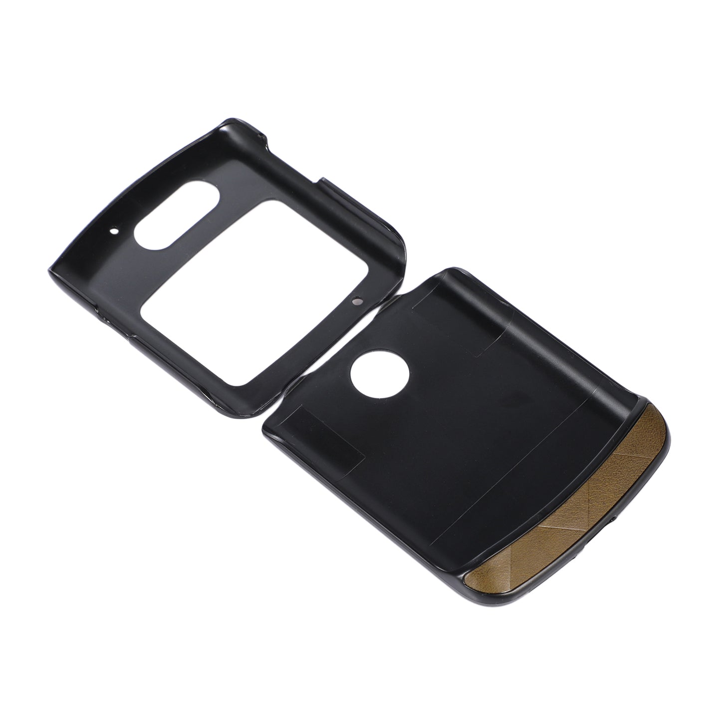 Uniqkart for Motorola Razr 5G Grid Texture PU Leather Coated Phone Case Hard PC + Soft TPU Protective Cover - Green