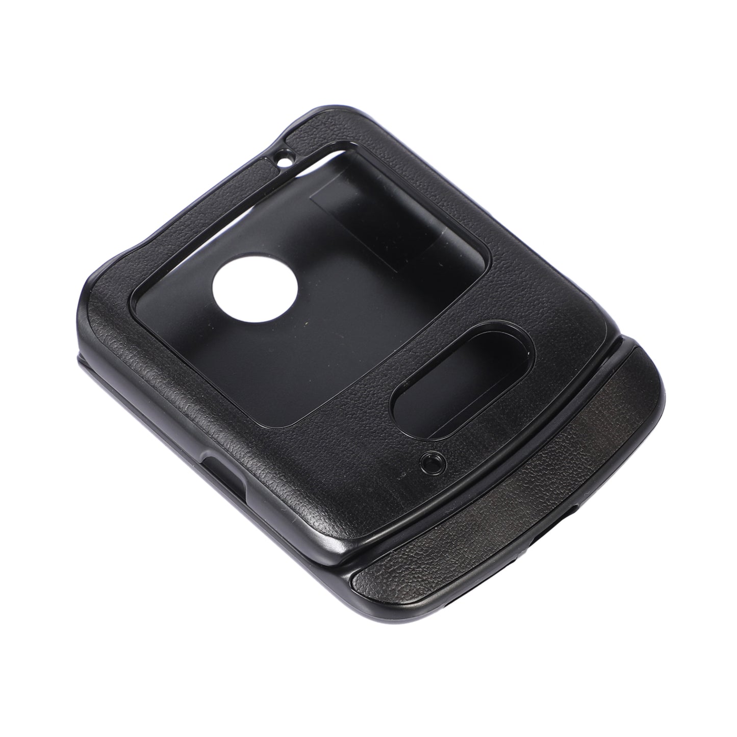 Vertical Flip Textured PU Leather Coated Hybrid Case for Motorola Razr 5G, Slim Pocket Szie TPU + PC Bottom Mobile Phone Cover Accessory - Black