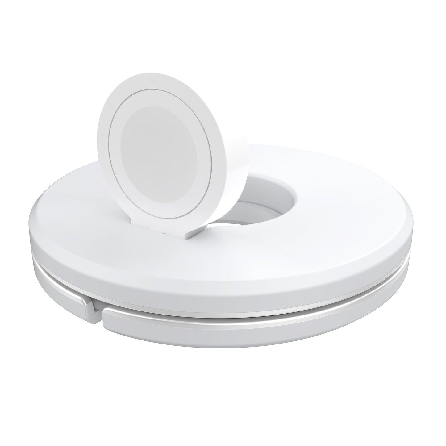 Portable Folding Wireless Charger Cable Winder Stand Dock for Apple Watch Series 6/5/4/3/2/1/SE - White