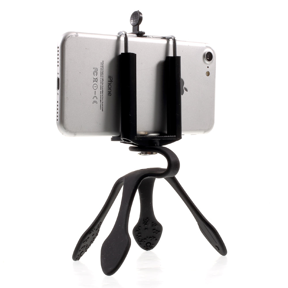 Universal Octopus Shape Smartphone GroPro Mount for iPhone Samsung GoPro, Clamp Width: 5-8.5cm - Black