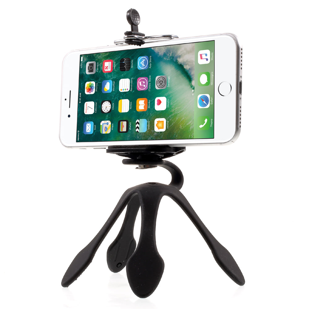 Universal Octopus Shape Smartphone GroPro Mount for iPhone Samsung GoPro, Clamp Width: 5-8.5cm - Black