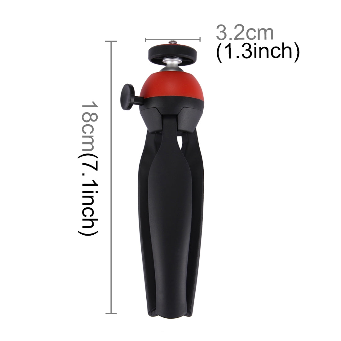 PULUZ PU365 Mini Camera Phone Tripod with Phone Clip - Red