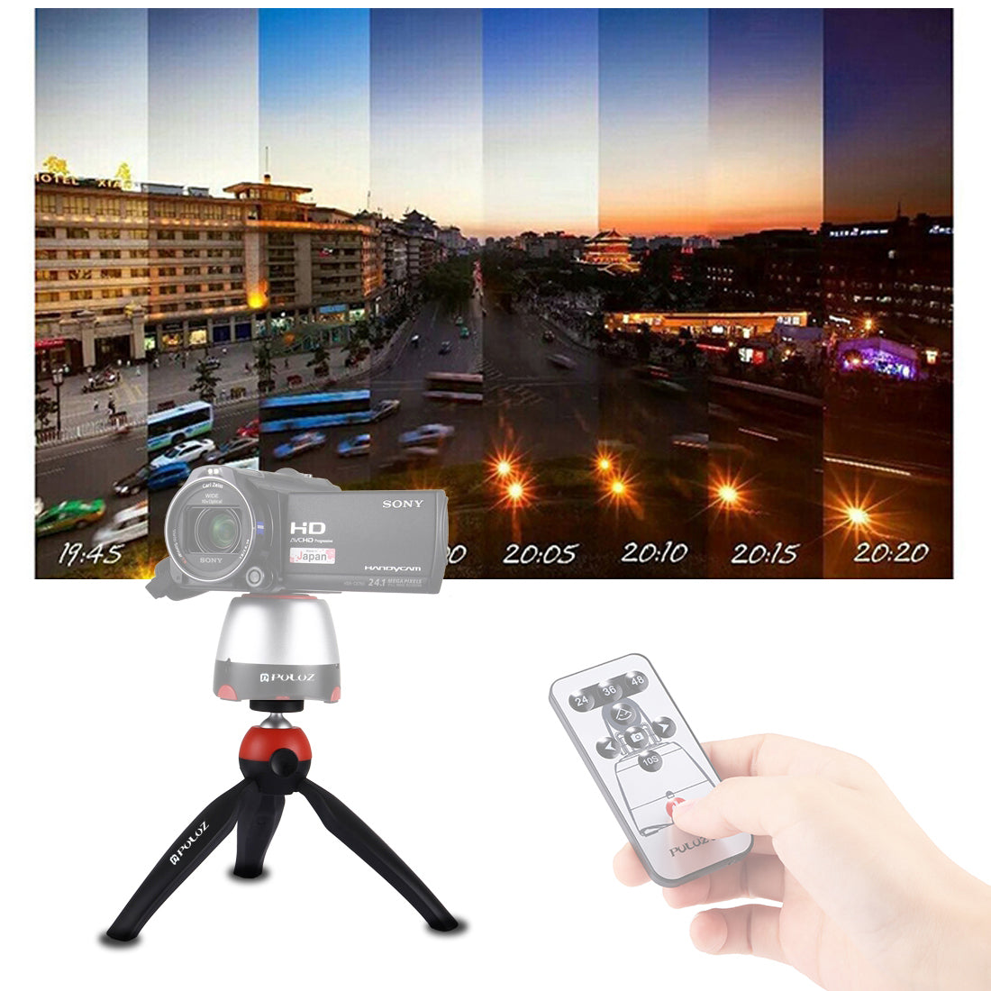 PULUZ PU365 Mini Camera Phone Tripod with Phone Clip - Red