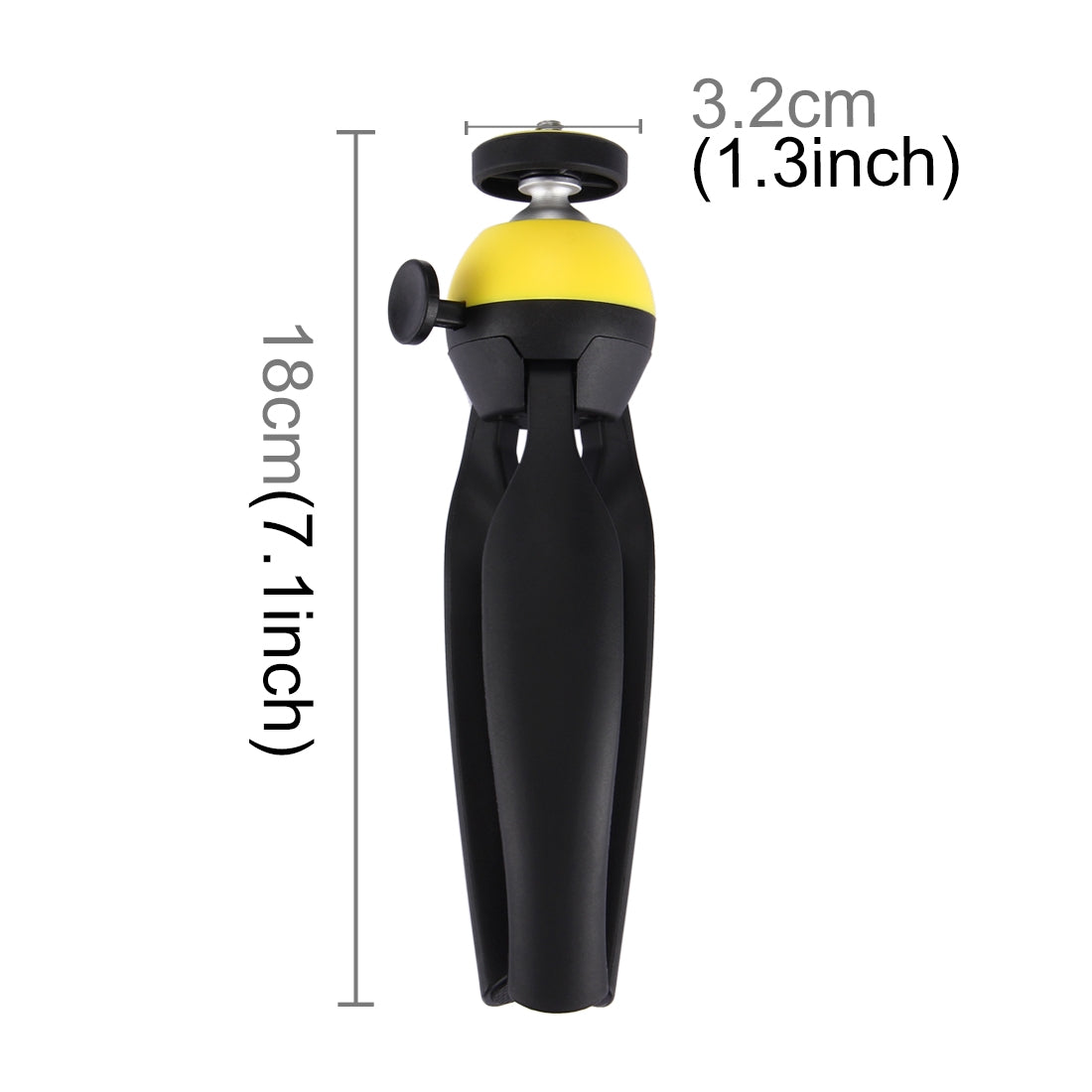 PULUZ PU365 Mini Camera Phone Tripod with Phone Clip - Yellow