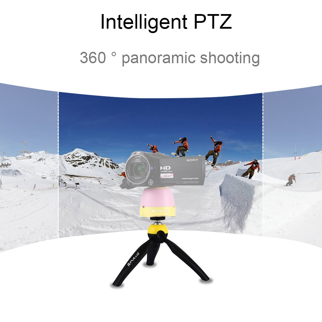 PULUZ PU365 Mini Camera Phone Tripod with Phone Clip - Yellow