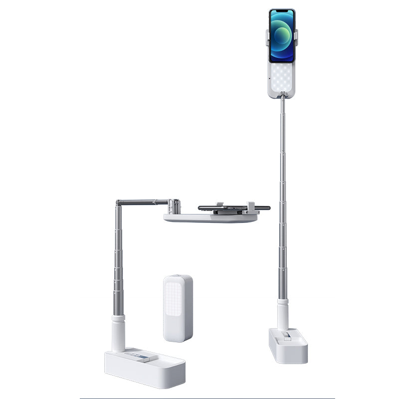 V6 360° Shooting Folding Live Broadcast Stand Mount with Fill Light