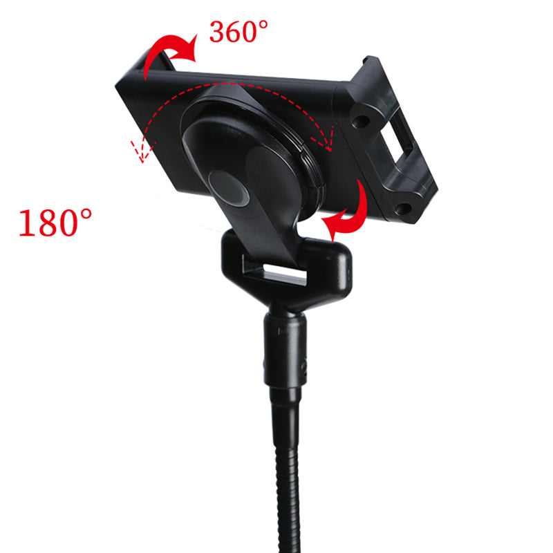 Phone/Tablet Gooseneck Holder 360° Rotation Height Adjustable Floor Tripod Stand for Selfie Live Broadcast