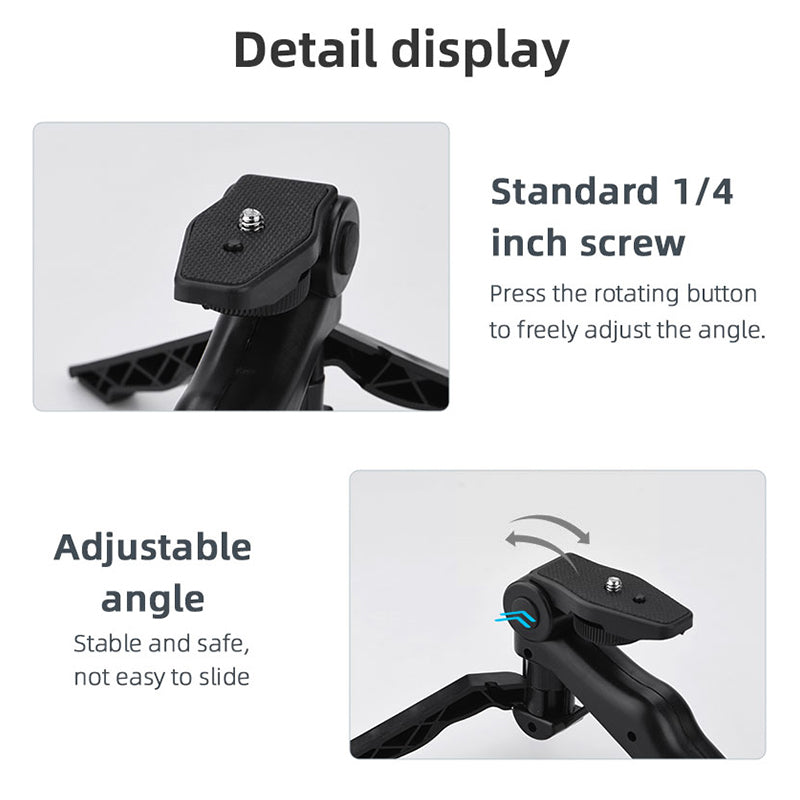 Mobile Phone Holder + Desktop Tripod with 1/4inch Screw for Vlog Shooting