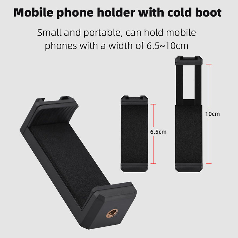 Mobile Phone Holder + Desktop Tripod with 1/4inch Screw for Vlog Shooting