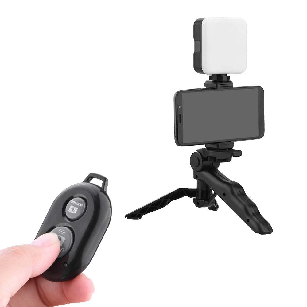 Desktop Tripod Adjustable Fill Light Phone Holder with Remote Shutter Controller Vlog Shooting Kit
