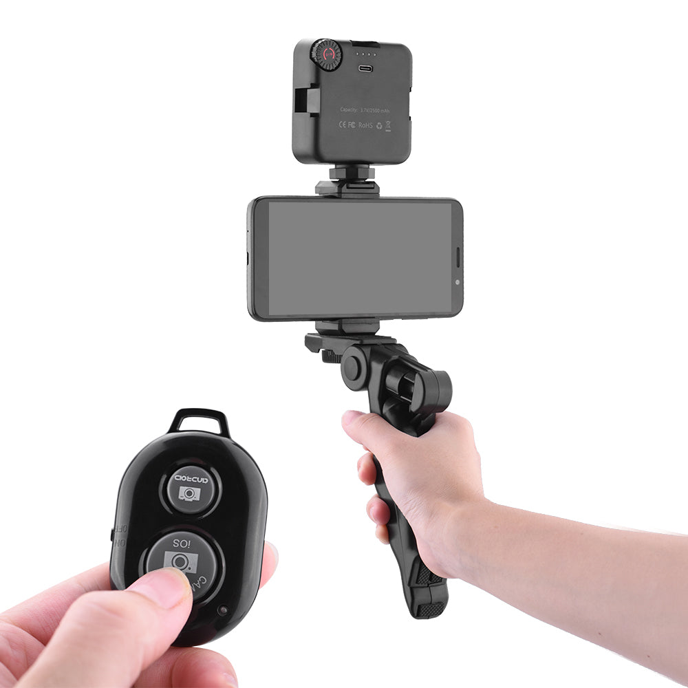 Desktop Tripod Adjustable Fill Light Phone Holder with Remote Shutter Controller Vlog Shooting Kit