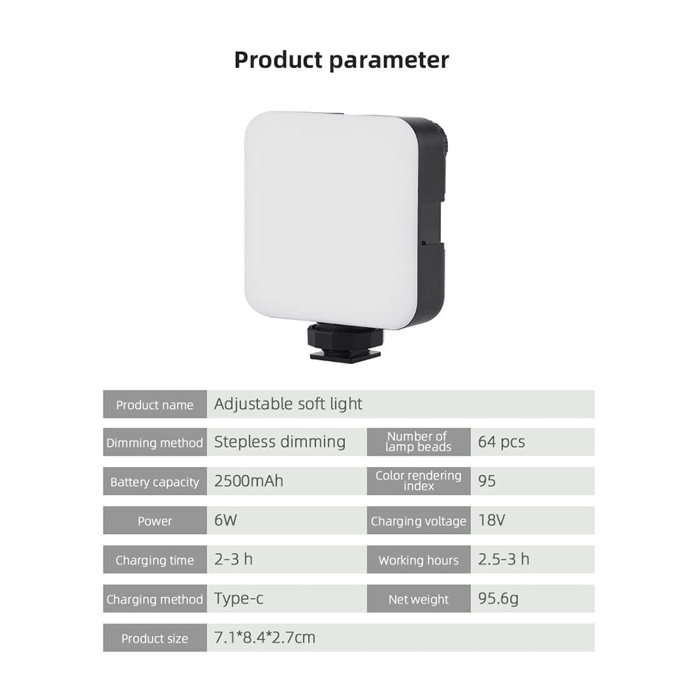 5 in 1 Desktop Tripod Adjustable Fill Light Microphone Phone Holder with Remote Shutter Controller Vlog Shooting Kit