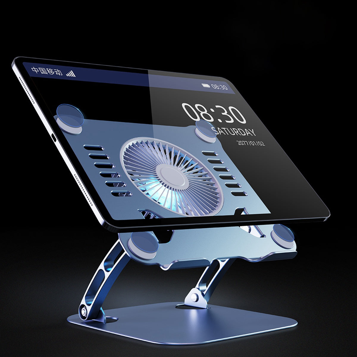 R-JUST HZ22 Laptop Fan Cooling Stand Radiator Adjustable Desktop Notebook Cooler Holder - Grey