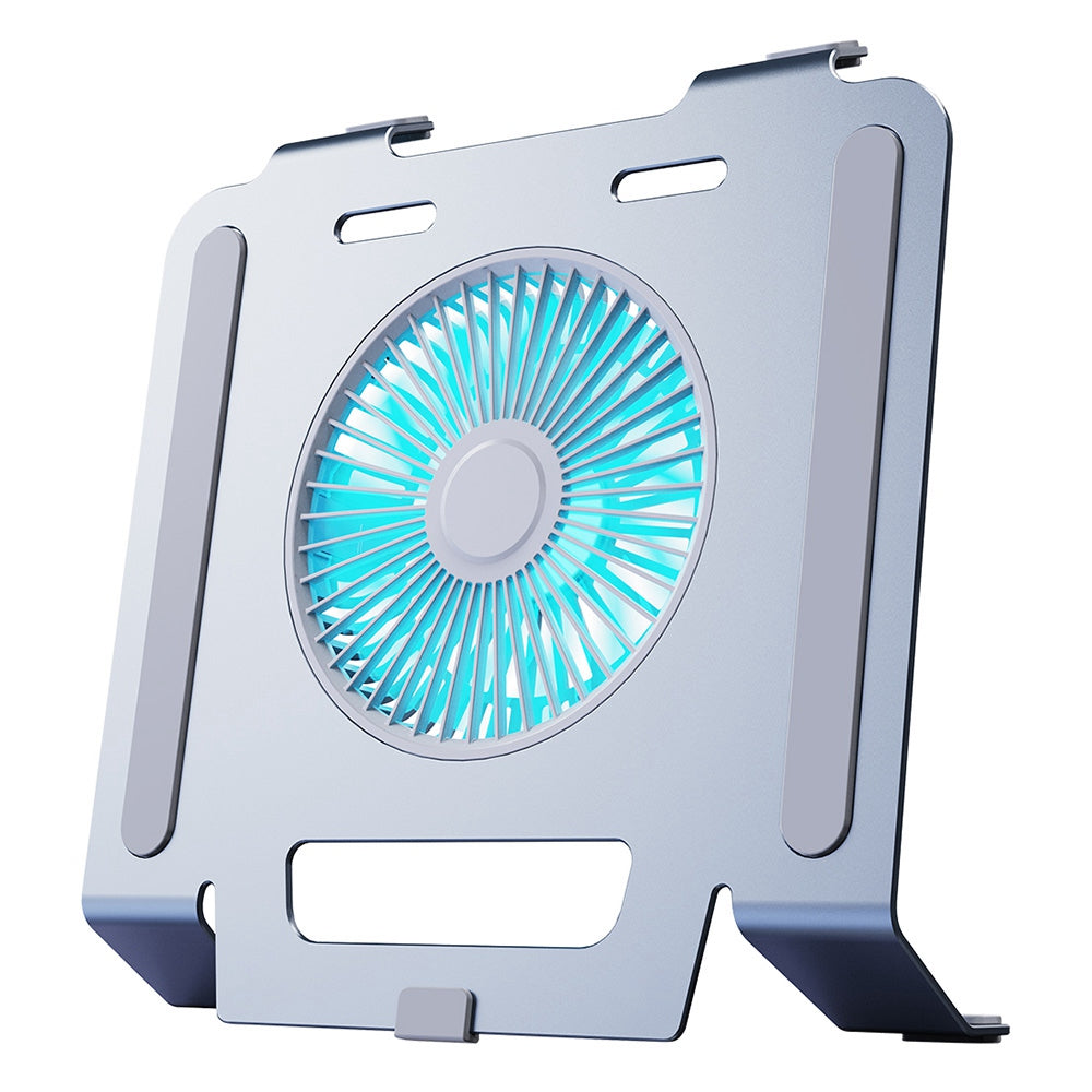 Aluminum Alloy Laptop Cooling Stand Radiator Notebook Cooler Summer Desktop Cooling Fan - Grey