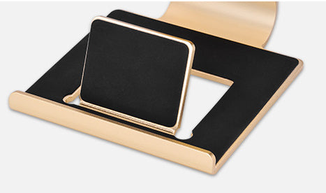 WJS-5 Aluminum Alloy Desktop Charging Stand Mount Holder for Apple Watch iPhone - Gold Color