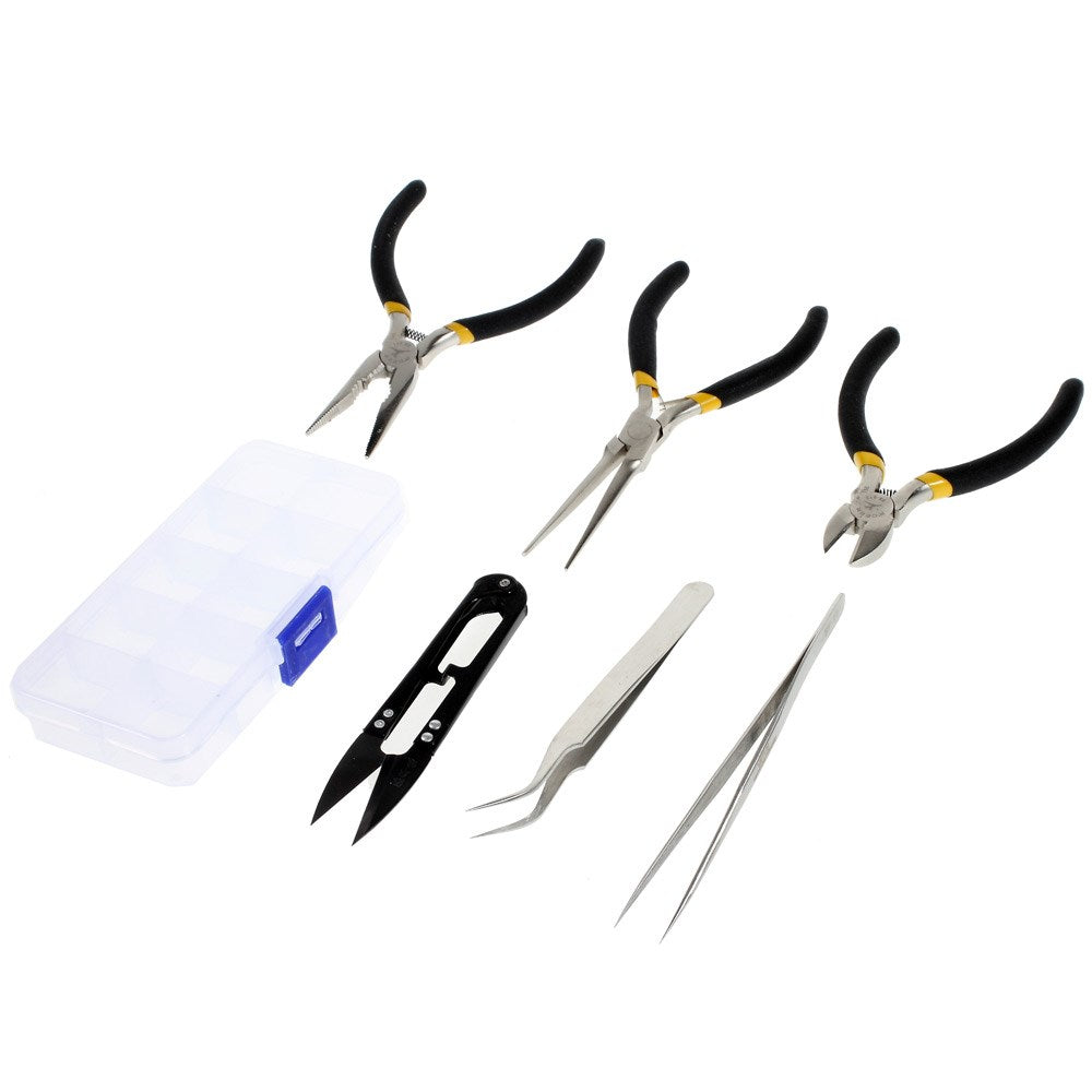Pliers Tweezers Scissors Jewellery DIY Making Tool Set