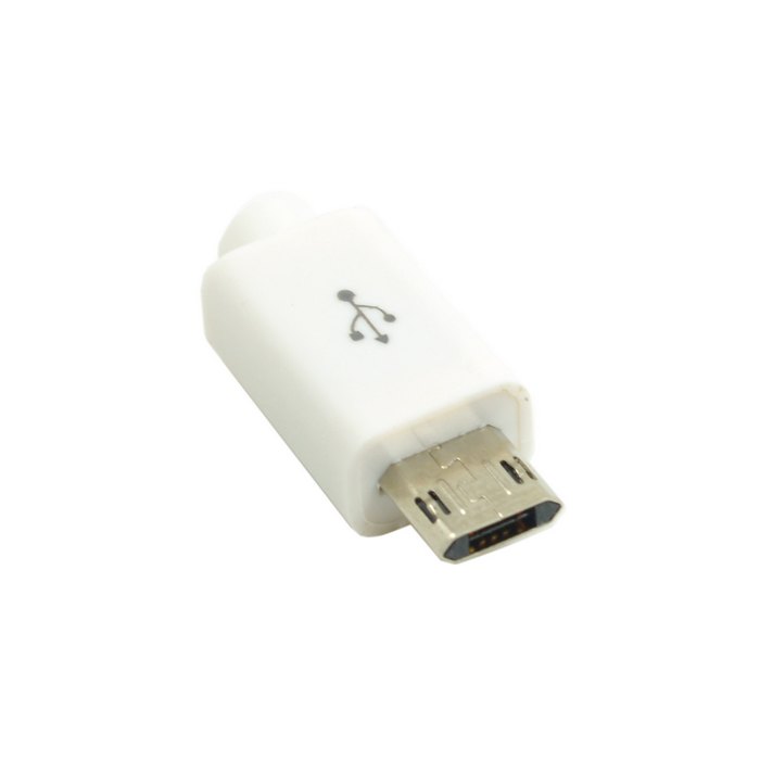 5Pcs Reversible DIY Micro USB 2.0 5Pin Male Plug Connector with Housing Cover for Cell Phone and Tablet Solder Type
