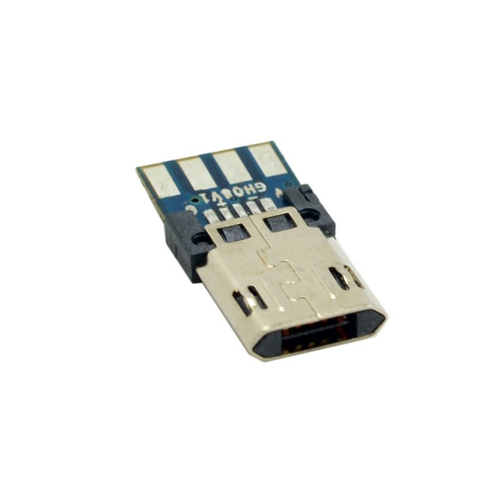 5Pcs Reversible DIY Micro USB 2.0 5Pin Male Plug Connector with Housing Cover for Cell Phone and Tablet Solder Type