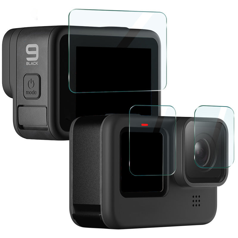 IMAK A Set of Front+Back Screen Protector with Camera Lens Film for GoPro Hero9 Tempered Glass Film