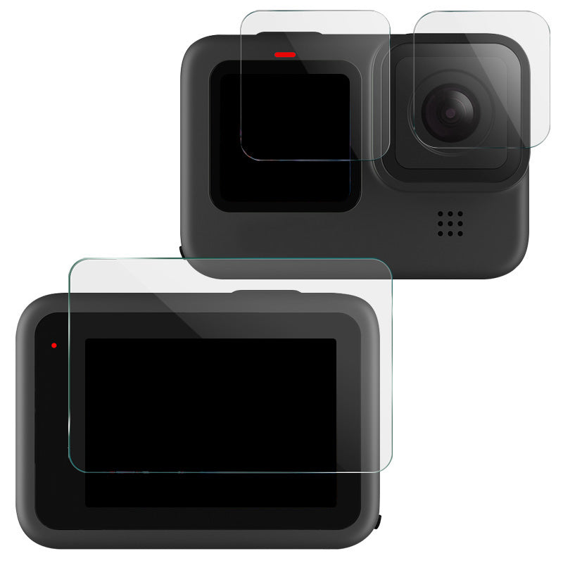 IMAK A Set of Front+Back Screen Protector with Camera Lens Film for GoPro Hero9 Tempered Glass Film