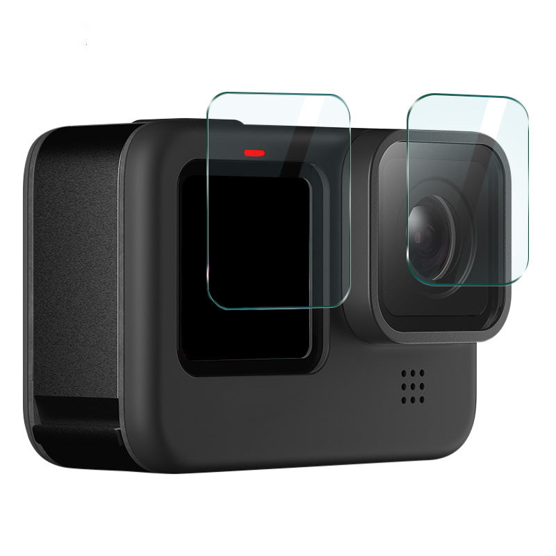 IMAK A Set of Front+Back Screen Protector with Camera Lens Film for GoPro Hero9 Tempered Glass Film