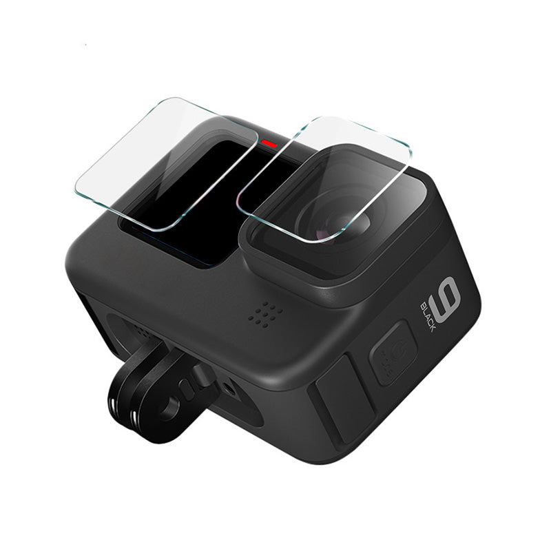 IMAK A Set of Front+Back Screen Protector with Camera Lens Film for GoPro Hero9 Tempered Glass Film
