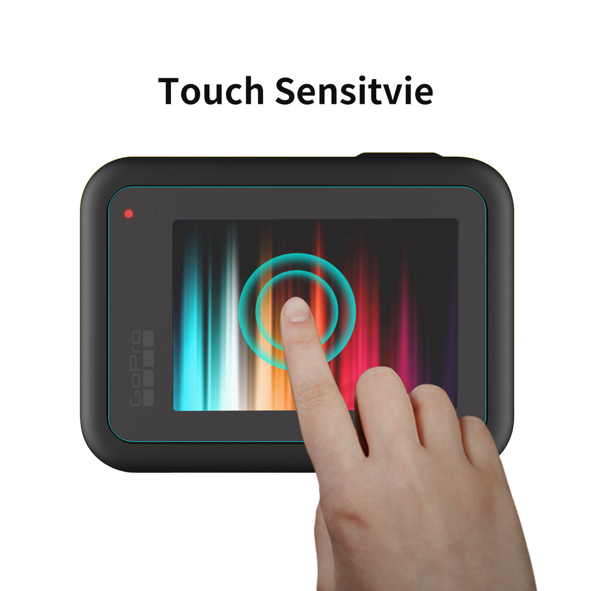 Uniqkart 3-in-1 Front+Back Screen Protector with Camera Lens Film for GoPro Hero9 Tempered Glass Film