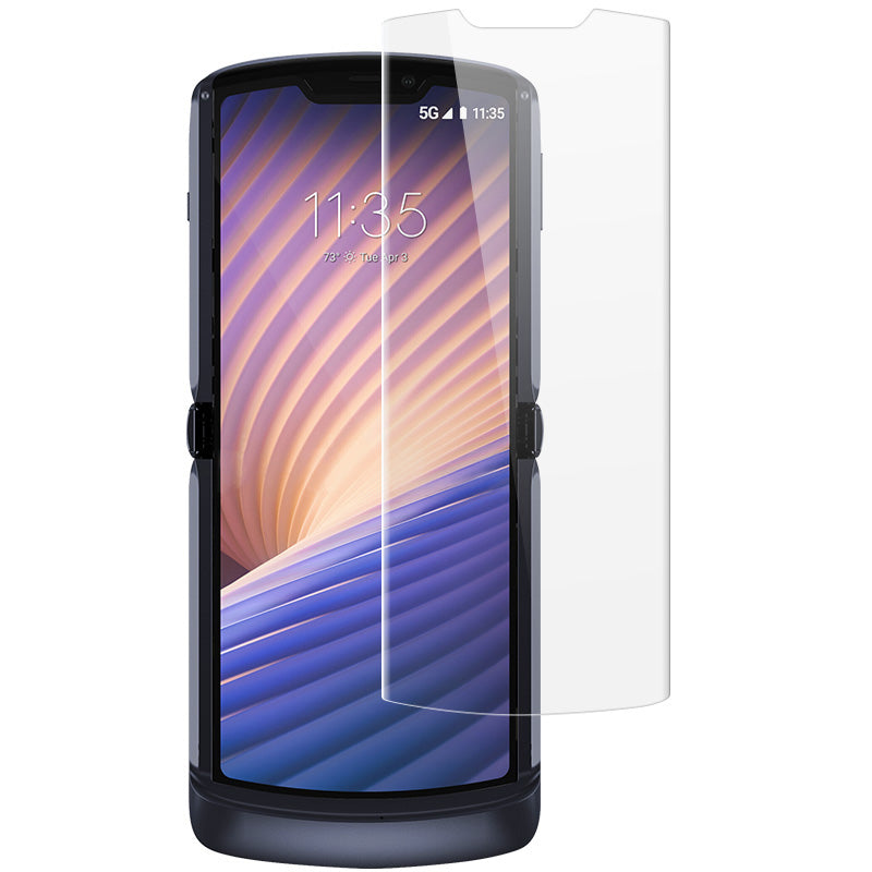 Uniqkart Hydrogel Film III for Motorola Razr 5G Phone Screen+ Inside Screen+ Back TPU Protective Film