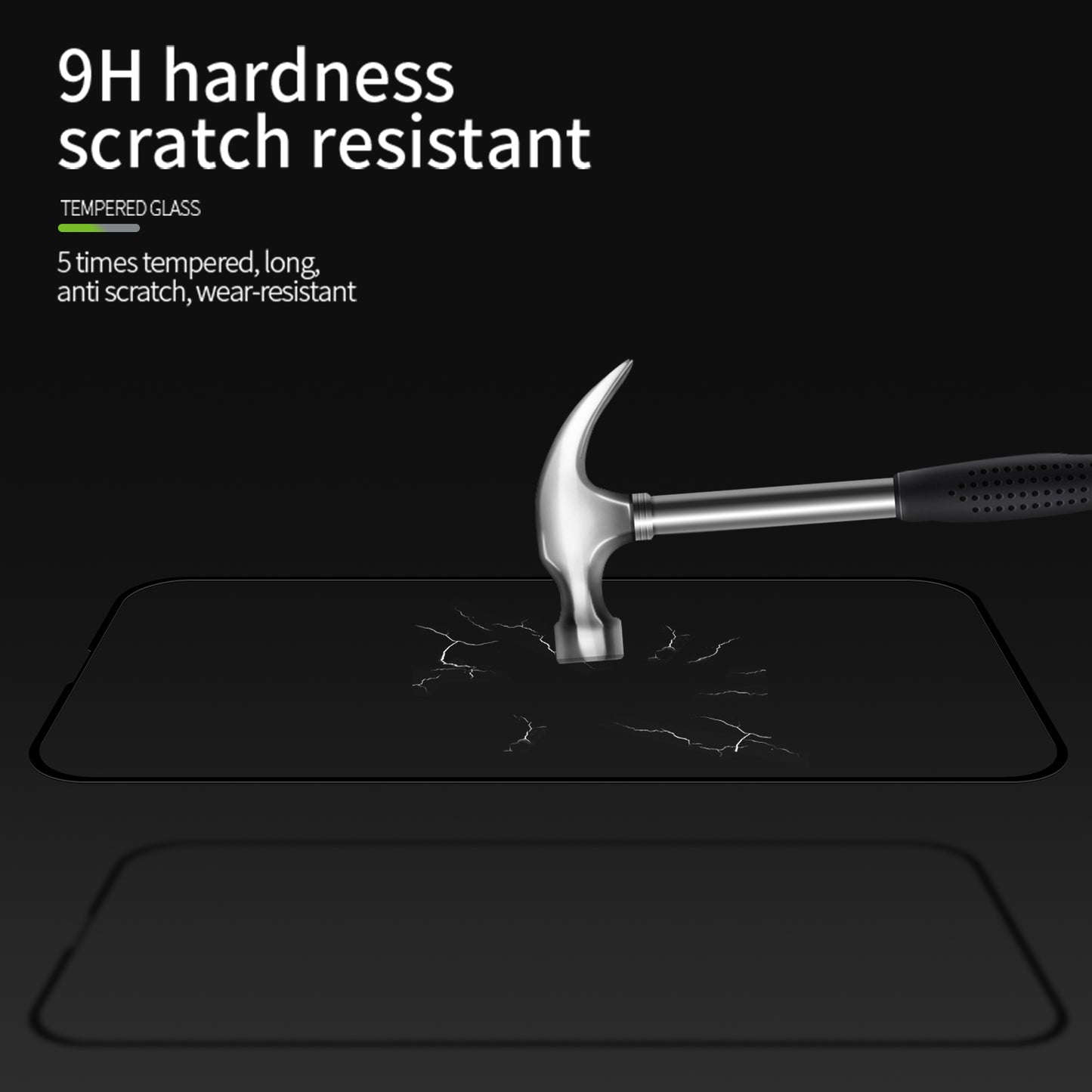 Uniqkart Tempered Glass Film Series-1 for iPhone 15 Full Screen Protector Full Glue High Aluminum-silicon Glass Film