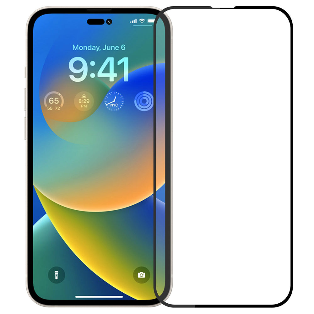 Uniqkart For iPhone 15 Plus JK Tempered Glass Film Series-2 High Aluminum-silicon Glass Phone Full Screen Protector