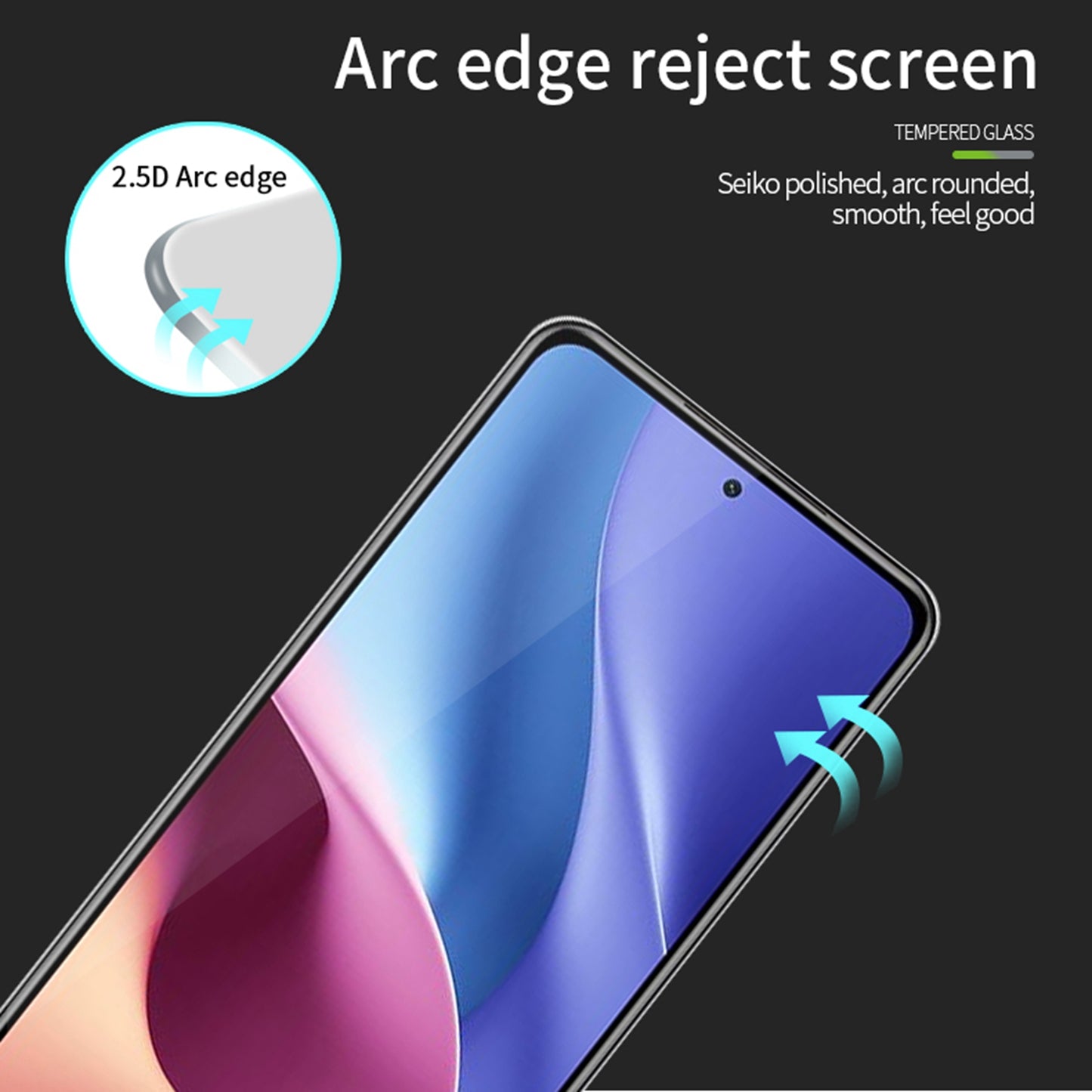 MOFI For Xiaomi Redmi Note 13 Pro 4G / 5G / Poco M6 Pro 4G JK Tempered Glass Film Series-1 Screen Protector Full Glue High Aluminum-silicon Glass Film