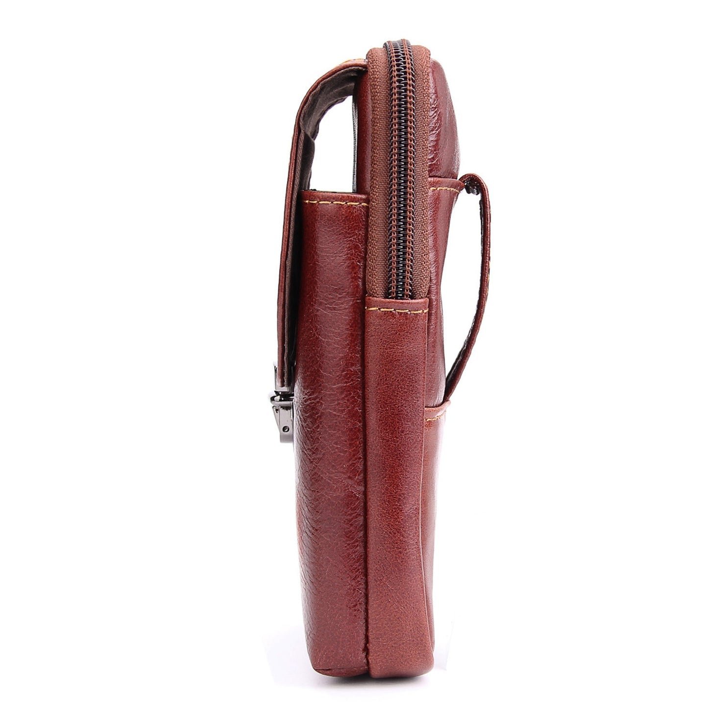 Uniqkart for 6.3-inch Phone Crazy Horse Texture Cowhide Leather Vertical Holster Pouch Bag - Style 003