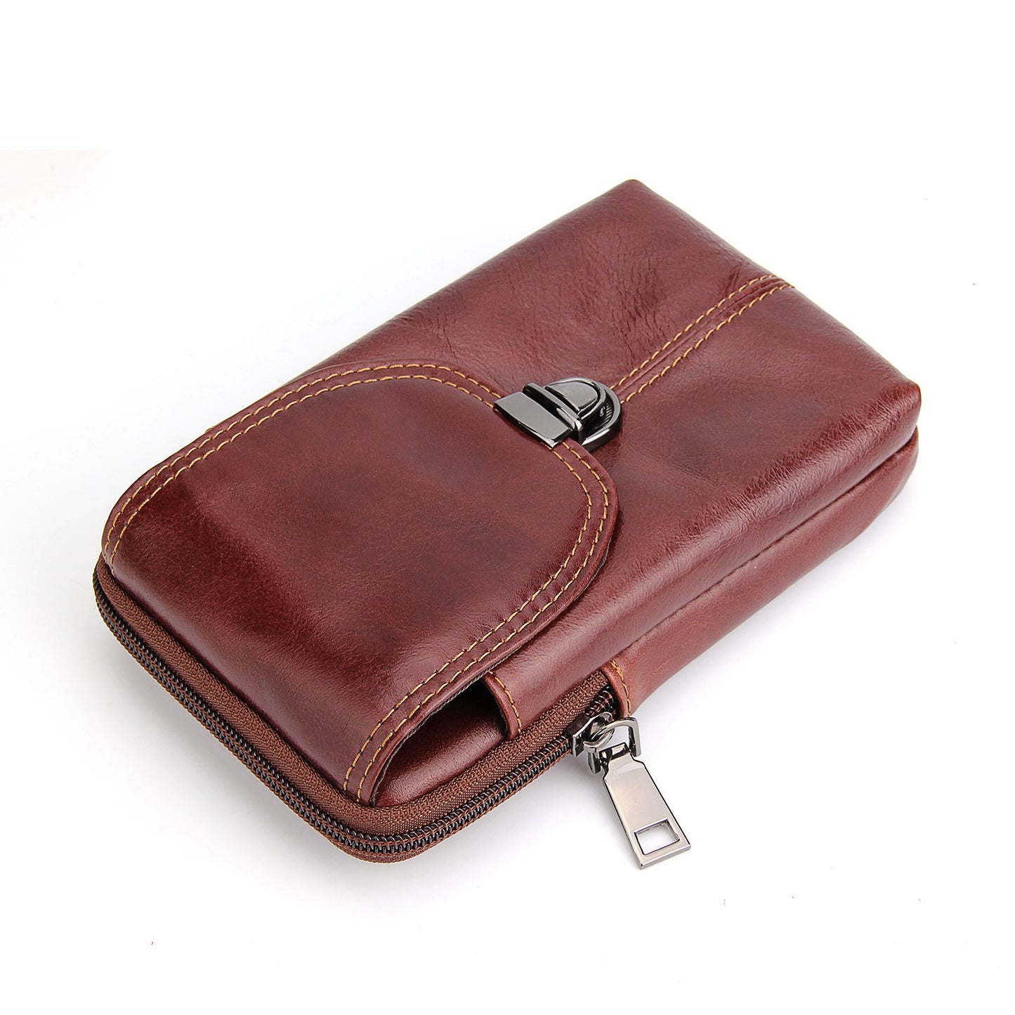 Uniqkart for 6.3-inch Phone Crazy Horse Texture Cowhide Leather Vertical Holster Pouch Bag - Style 003