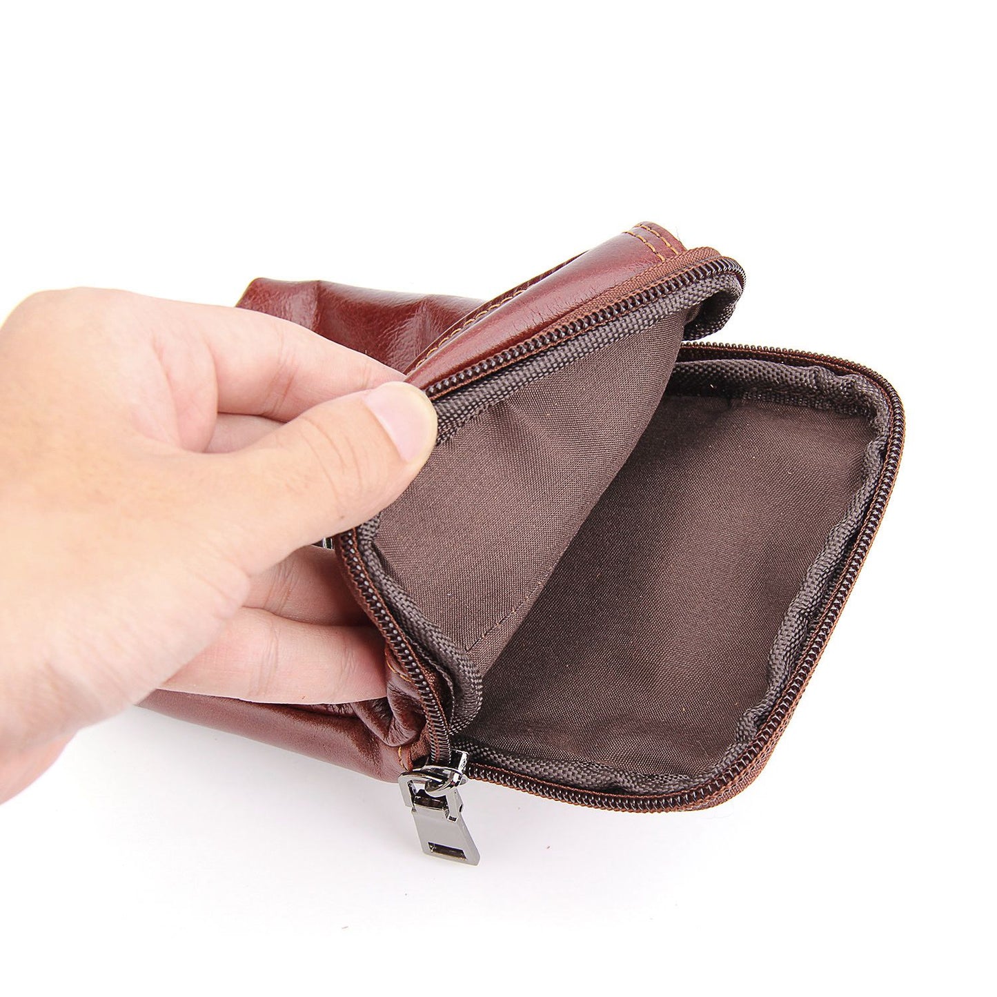 Uniqkart for 6.3-inch Phone Crazy Horse Texture Cowhide Leather Vertical Holster Pouch Bag - Style 003