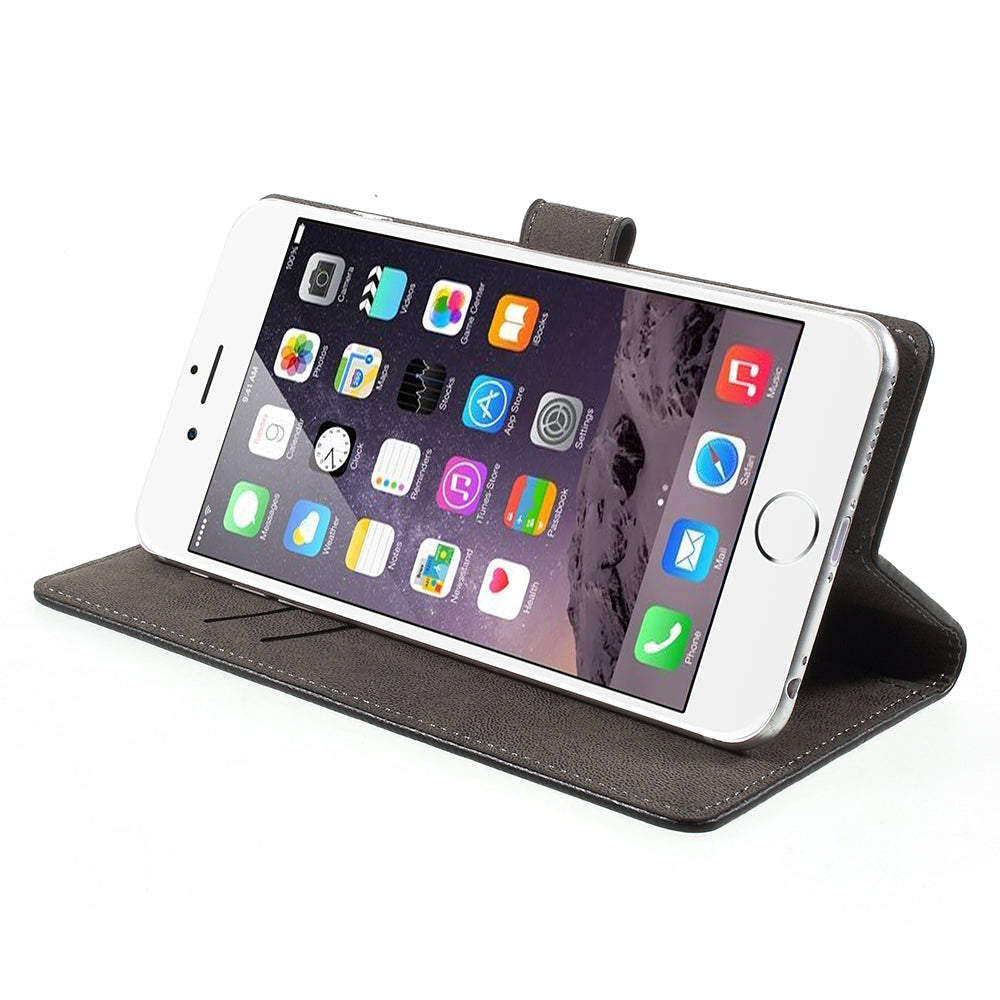 PU Leather Wallet Stand Case for iPhone 8/7/6s/6 and other smartphone between 4.7-5 inches