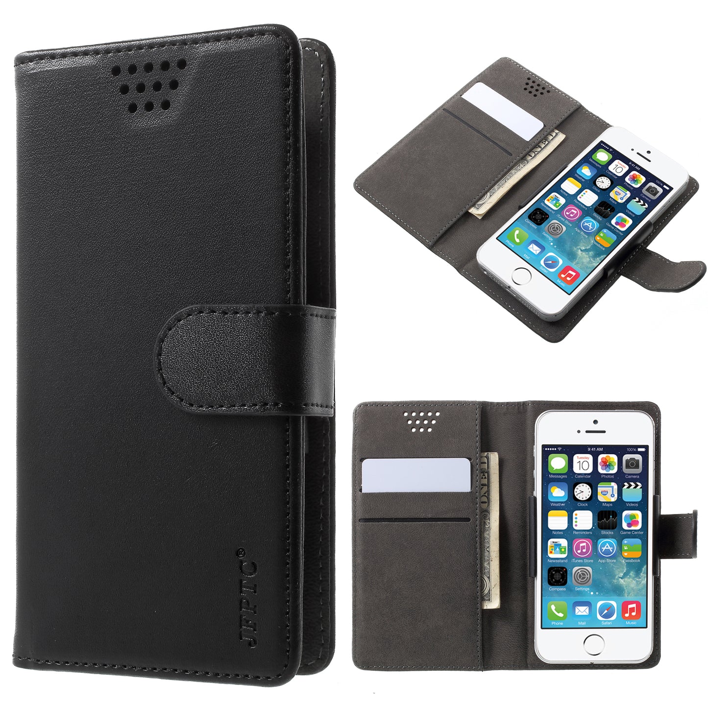 Universal Wallet PU Leather Mobile Case for Motorola Moto G / LG K3 (2017) etc, Width: 55-70mm