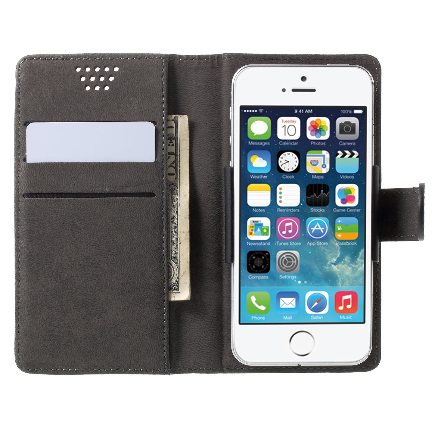 Universal Wallet PU Leather Mobile Case for Motorola Moto G / LG K3 (2017) etc, Width: 55-70mm