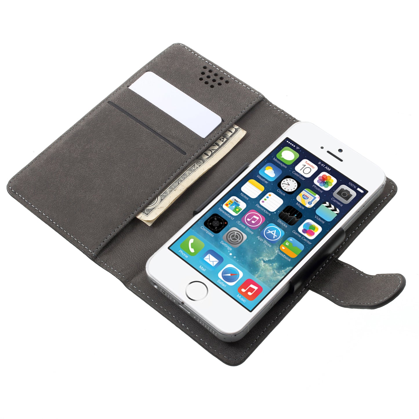 Universal Wallet PU Leather Mobile Case for Motorola Moto G / LG K3 (2017) etc, Width: 55-70mm
