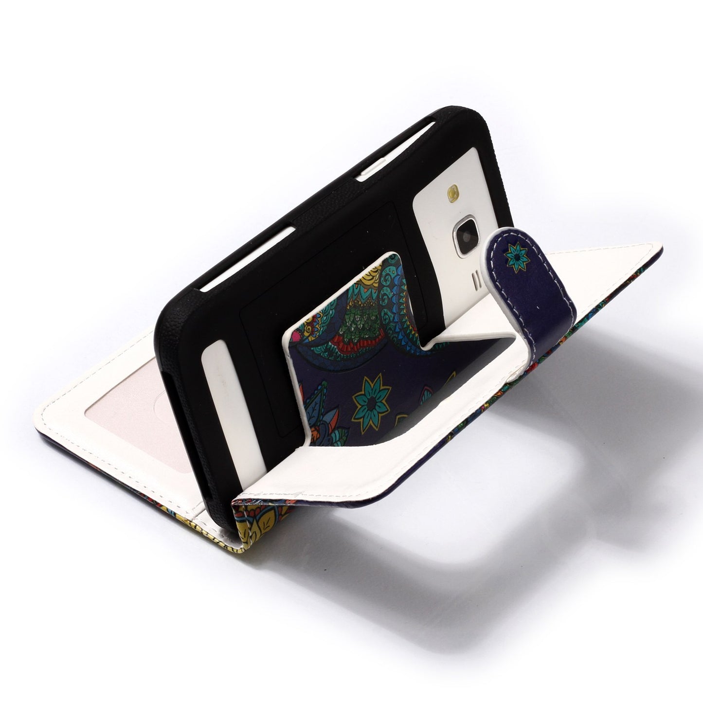 Tribal Style Owl - Universal Embossed Patterned Leather Wallet Case for iPhone 8/LG K3 (2017)